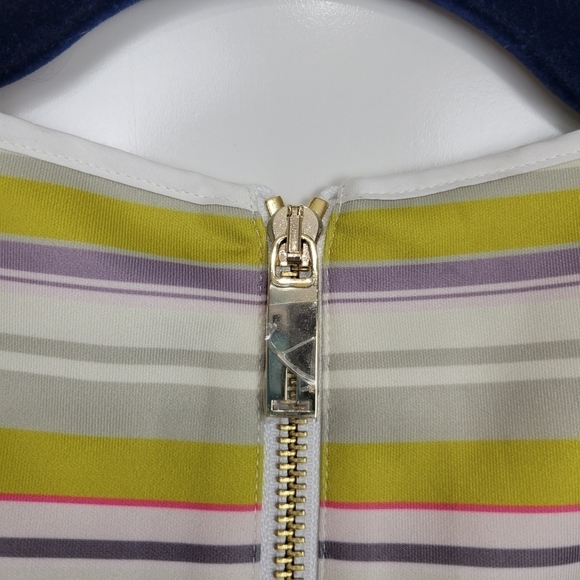 Ted Baker Aquai Skater Dress in Carousel Stripe with Gold Zipper Size 1 - Picture 11 of 14